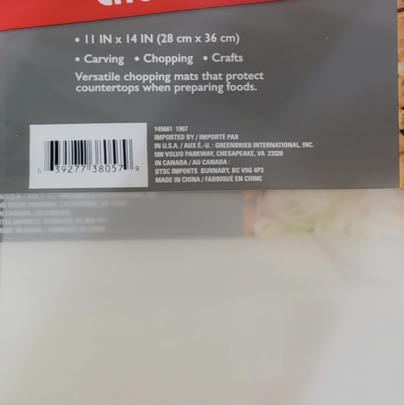 Cooking Concepts Chopping Mats Craft Templates 6Packs with 2 mats per pack = 12 - Picture 2 of 3